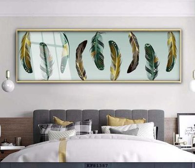 File tranh File tranh hiện đại pha lê gương KF81387 (bản gốc) treo quán cafe