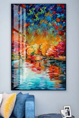 File tranh File tranh hiện đại pha lê gương KF81543 (ảnh gốc) in trần nhà