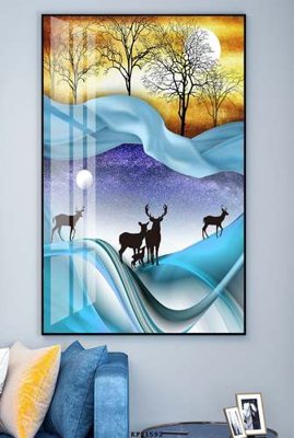 File in ấn File tranh hiện đại pha lê gương KF81592 (bản gốc) sắc nét