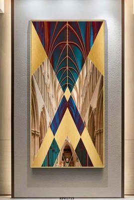 File tranh File tranh hiện đại pha lê gương KF81715 (bản gốc) in lụa 3D