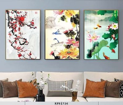 File tranh File tranh hiện đại pha lê gương KF81726 (bản gốc) in lụa 5D