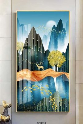File gốc File tranh hiện đại pha lê gương KF81752 (in ấn) màu sắc trung thực