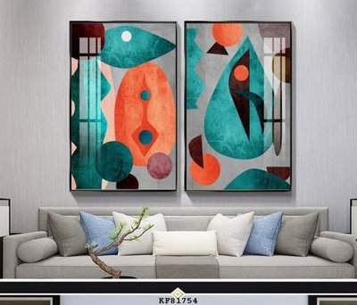 File tranh File tranh hiện đại pha lê gương KF81754 (gốc) chủ đề động vật