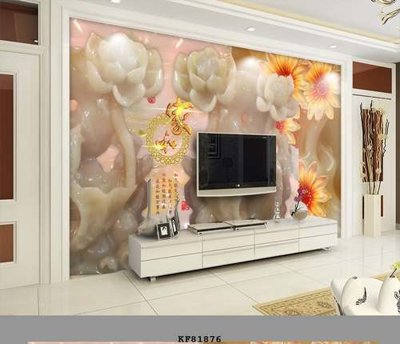 File in trần File tranh hiện đại pha lê gương KF81876 (file gốc) hoa văn 3D