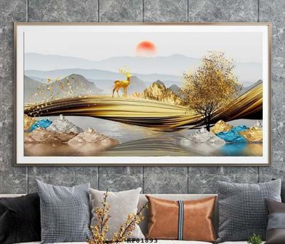 File tranh trang trí File tranh hiện đại pha lê gương KF81893 (tải file gốc)