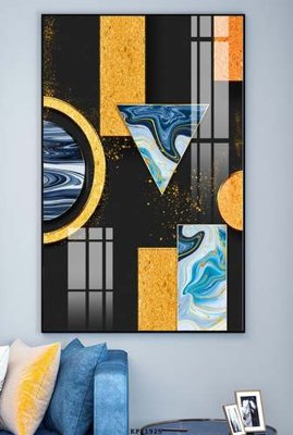 Tải file File tranh hiện đại pha lê gương KF81925 (gốc) chủ đề hoa sen