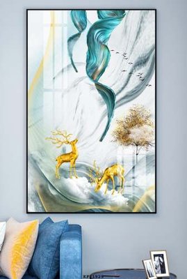 File tranh quảng cáo File tranh hiện đại pha lê gương KF81929 (download file gốc)