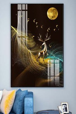 File gốc File tranh hiện đại pha lê gương KF81943 (in tráng gương) ốp tường