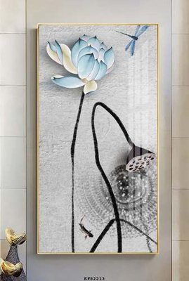 Hình ảnh file gốc File tranh hiện đại pha lê gương KF82213 cho in UV