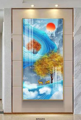 Download file File tranh hiện đại pha lê gương KF82255 (gốc) in mica ốp bếp