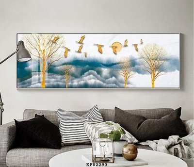 File tranh File tranh hiện đại pha lê gương KF82293 (file gốc) chủ đề phong thủy