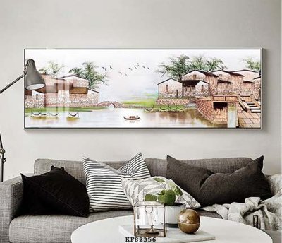 File in trần File tranh hiện đại pha lê gương KF82356 (bản gốc) hoa văn