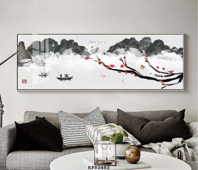 File tranh File tranh hiện đại pha lê gương KF82482 (bản gốc) treo phòng ăn