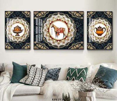 File in trần File tranh hiện đại pha lê gương KF82537 (bản gốc) mây trời