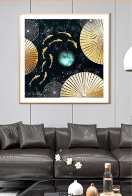 File tranh File tranh hiện đại pha lê gương KF82543 (gốc) chủ đề thiên nhiên