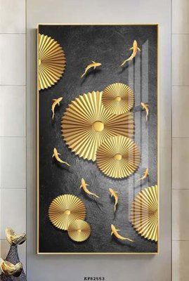 File tranh File tranh hiện đại pha lê gương KF82553 (bản gốc) treo quán cafe