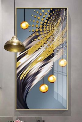 Tải file File tranh hiện đại pha lê gương KF82626 (gốc) chủ đề hoa sen