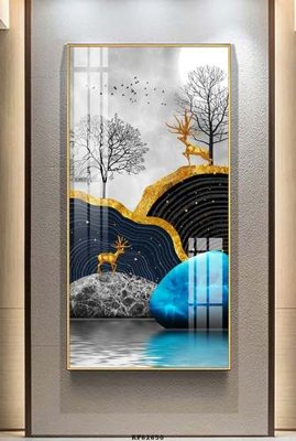 Download file gốc File tranh hiện đại pha lê gương KF82650 (in mica) trang trí