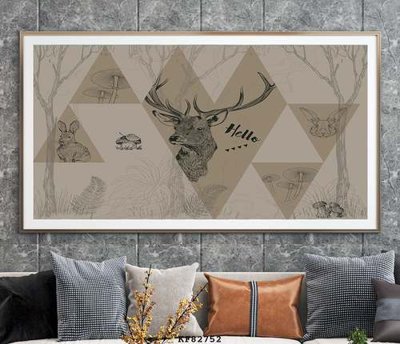 Ảnh gốc File tranh hiện đại pha lê gương KF82752 (siêu chi tiết) để in ấn