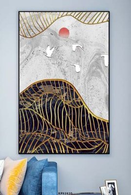 File gốc File tranh hiện đại pha lê gương KF82835 (in lụa) trang trí tường