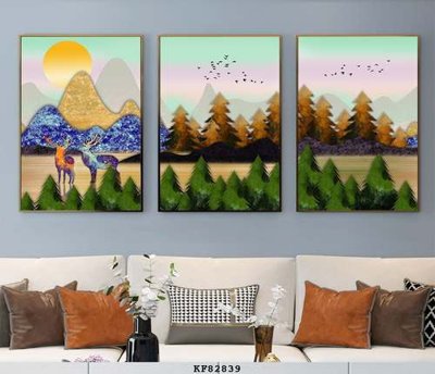 File gốc File tranh hiện đại pha lê gương KF82839 (PNG) nền trong suốt