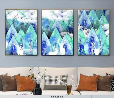 File gốc File tranh hiện đại pha lê gương KF82855 (in 3D) cho trang trí