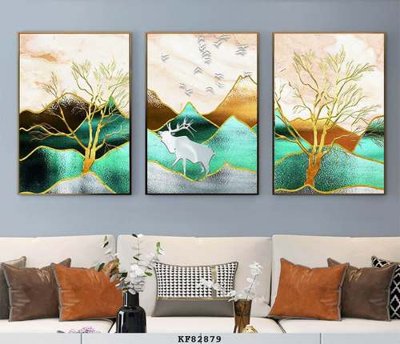 File tranh File tranh hiện đại pha lê gương KF82879 (ảnh gốc) in trần 3D
