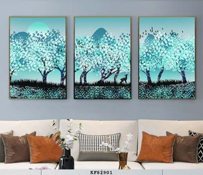 File tranh gốc File tranh hiện đại pha lê gương KF82901 chủ đề hiện đại