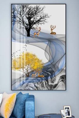 File tranh File tranh hiện đại pha lê gương KF82980 (ảnh gốc) in trần nhà