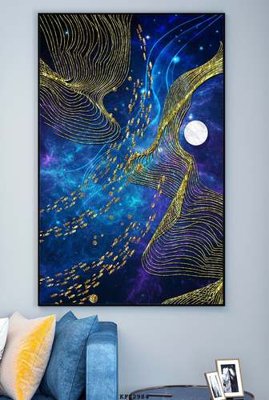 File tranh File tranh hiện đại pha lê gương KF82984 (ảnh gốc) in trần 3D