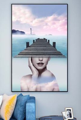 File gốc File tranh hiện đại pha lê gương KF83022 (in ấn) màu sắc trung thực