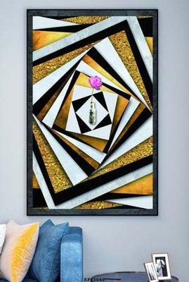 File gốc File tranh hiện đại pha lê gương KF83046 (ảnh chi tiết) để in trần