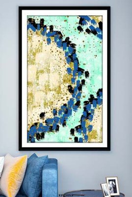 File tranh in trần 3D File tranh hiện đại pha lê gương KF83059 (ảnh gốc)