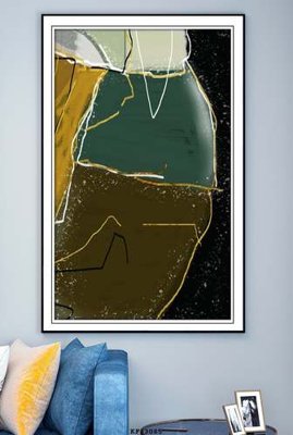 File gốc File tranh hiện đại pha lê gương KF83085 (in lụa) trang trí tường