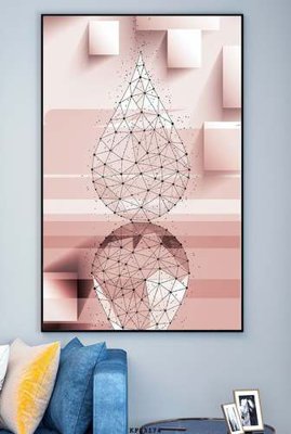 File gốc File tranh hiện đại pha lê gương KF83174 (in mica) làm bảng hiệu