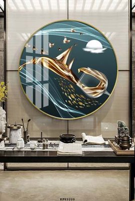 File gốc in ấn File tranh hiện đại pha lê gương KF83220 độ phân giải cao