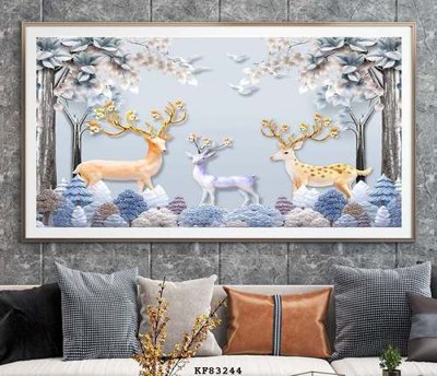 File gốc File tranh hiện đại pha lê gương KF83244 (phong cách) cổ điển