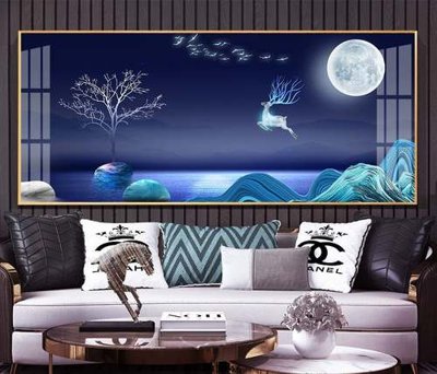 File PSD File tranh hiện đại pha lê gương KF83246 (bản gốc) đã tách nền