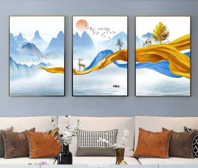 File gốc File tranh hiện đại pha lê gương KF83335 (in 3D) cho trang trí