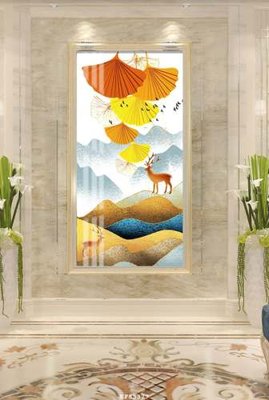 File tranh trang trí File tranh hiện đại pha lê gương KF83377 (file gốc)