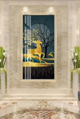 File tranh File tranh hiện đại pha lê gương KF83395 (gốc) chủ đề thành phố