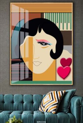 File tranh gốc File tranh hiện đại pha lê gương KF83396 (bản đẹp) độc quyền