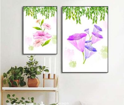 File in mica File tranh hiện đại pha lê gương KF83420 (bản gốc) làm vách ngăn