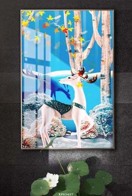 File in trần File tranh hiện đại pha lê gương KF83427 (bản gốc) trời sao