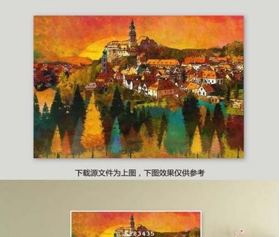 File in mica File tranh hiện đại pha lê gương KF83435 (bản gốc) làm vách ngăn