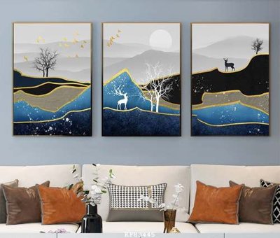 File gốc File tranh hiện đại pha lê gương KF83445 (in lụa) hoa văn cổ điển