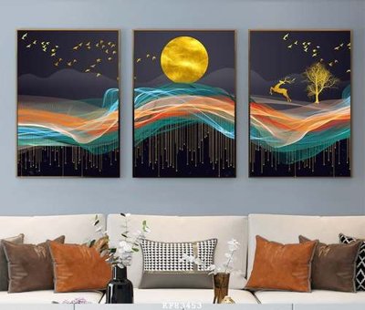 File in lụa File tranh hiện đại pha lê gương KF83453 (tân cổ điển) File tranh hiện đại pha lê gương KF83453