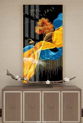 File in trần File tranh hiện đại pha lê gương KF83462 (bản gốc) phong cảnh