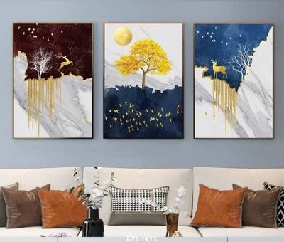 File gốc File tranh hiện đại pha lê gương KF83471 (in mica) trang trí