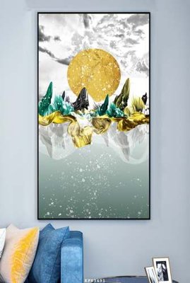 File in ấn File tranh hiện đại pha lê gương KF83491 chuyên nghiệp